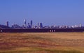 West Australia: The Skyline of the City of Perth seenat sunset