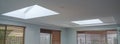 Decorative recessed ceiling with LED strip lighting