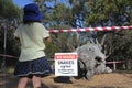 Beware snakes sign in Kings Park in Perth Western Australia Royalty Free Stock Photo