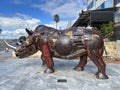 Rhino Metal Sculpture