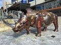 Rhino Metal Sculpture