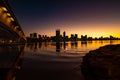 Sunrise on the Swan River, Perth Western Australia Royalty Free Stock Photo