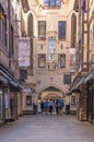 View of clock Tower of London Court area, located at Hay street in Perth