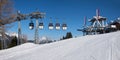 PERTISAU Austria - March 16, 2017: summit station ZwÃÂ¶lferkopf i Royalty Free Stock Photo