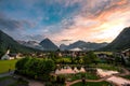Pertisau village at the Alps in Tyrol, Austria Royalty Free Stock Photo