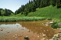 Pertuis lake - glacial lake that dries up in summer, at 1620 m Royalty Free Stock Photo