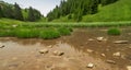 Pertuis lake - glacial lake that dries up in summer, at 1620 m Royalty Free Stock Photo