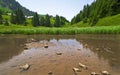 Pertuis lake - glacial lake that dries up in summer, at 1620 m Royalty Free Stock Photo