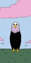 Perturbed Eagle: A Kawaiipunk Satirical Comic Illustration By Allie Brosh