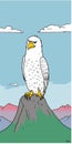 Perturbed Eagle: Realistic Cartoon Illustration By Allie Brosh