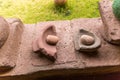 Peru. Ancient Aztec and Maya stone sculptures.