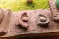 Peru. Ancient Aztec and Maya stone sculptures. Royalty Free Stock Photo