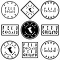 Peru Chiclayo Seal Map Design Royalty Free Stock Photo