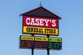 Peru - Circa August 2018: Casey`s General Store Gas and Convenience Location I Royalty Free Stock Photo