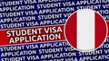 Peru Circular Flag with Student Visa Application Titles