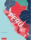 Peru country detailed editable map