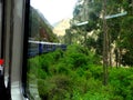 Peru, Cusco, Aguas Calientes, Machu Picchu, blue train