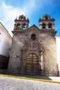 Peru Cusco architecture of the ancient Belmond monastery hotel from the year 1592 in the historic center Royalty Free Stock Photo