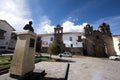 peru cusco fadade of monastery of hotel belmond 16 th century Royalty Free Stock Photo
