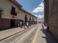 Walking tours in the streets of Cuzco Royalty Free Stock Photo