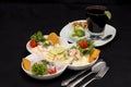 Peru Dish: 3 types of Cebiche (ceviche) Royalty Free Stock Photo