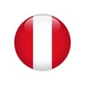 Peru flag on button
