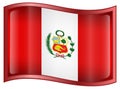 Peru Flag icon Royalty Free Stock Photo