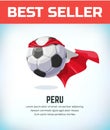 Peru football or soccer ball. Football national team.