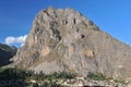 Peru, Inca Storehouses near Ollantaytambo Royalty Free Stock Photo