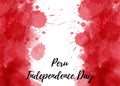 Peru Independence day - abstract flag