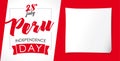 Peru Independence Day greeting banner