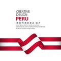 Peru Independent Day Poster Creative Design Illustration Vector Template