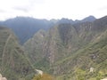 Peru landscape mountains scenery near Machu Picchu incan ruins