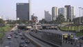 Peru Lima,via expresa,traffic at day on Javier Prado mainstreet of the San Isidro district