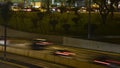 Peru Lima,via expresa,traffic at night on Javier Prado mainstreet of the San Isidro district