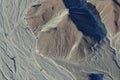 Peru, Lines of Nasca, Aerial View, the Astronaut. Royalty Free Stock Photo