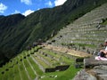 Peru: Machu Pichu, Unesco World Heritage in the Andines Royalty Free Stock Photo