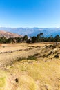 Peru, Ollantaytambo-Inca ruins of Sacred Valley in Andes mountains,South America. Royalty Free Stock Photo