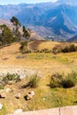 Peru, Ollantaytambo-Inca ruins of Sacred Valley in Andes mountains,South America.