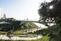 PERU Panoramic view of the Villena Rey Bridge of the Miraflores district with luxurious apartments and Pacific Ocean Royalty Free Stock Photo