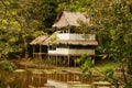 Peru, Peruvian Amazonas landscape. The photo present typical indian tribes settlement in Amazon