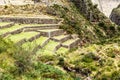 Peru, Pisac (Pisaq) - Inca ruins in the sacred valley in the Peruvian Andes Royalty Free Stock Photo