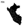 Peru political map of administrative divisions