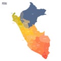 Peru political map of administrative divisions