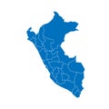 Peru political map of administrative divisions