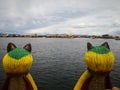 Indian`s strange boat, magical floating island