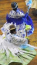 Puno woman dancing with her typical colorful clothes during a musical show at La Vigen de la Candelaria carnival