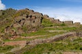 Peru, Sacred Valley, Pisaq Inca ruins Royalty Free Stock Photo