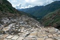 Peru, Salinas de Maras, Pre Inca traditional salt mine (salinas