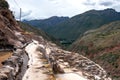 Peru, Salinas de Maras, Pre Inca traditional salt mine (salinas Royalty Free Stock Photo